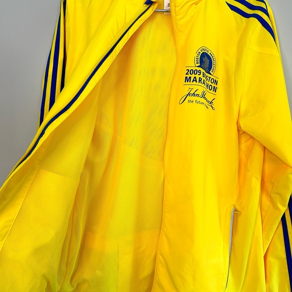 Adidas 2009 Boston marathon yellow warm up coat - Picture 3 of 5